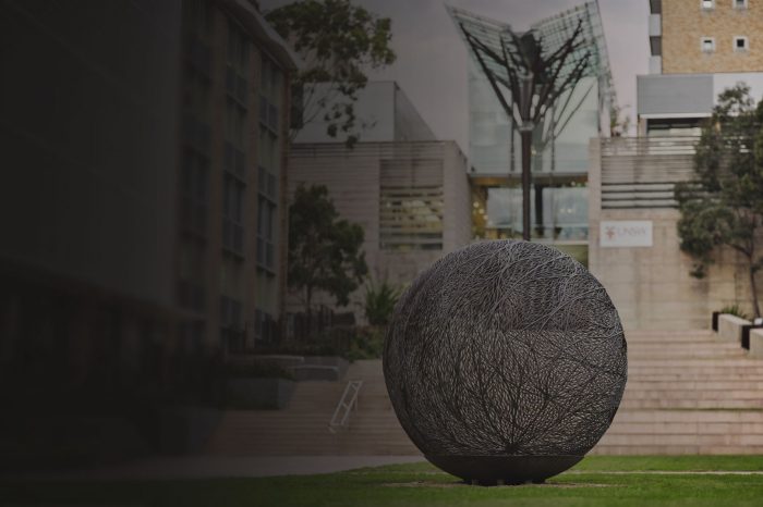 Globe artwork at UNSW