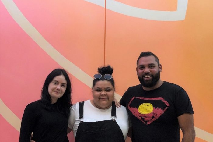 Artists Kirra Weingarth, Carmen Glynn-Braun and Dennis Golding, 2019