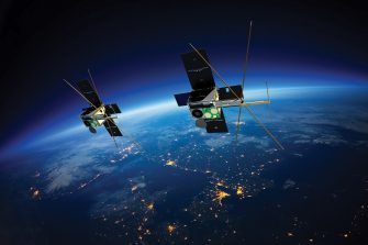 An artist's impression of UNSW Canberra Space's successful M2 CubeSat demonstration mission