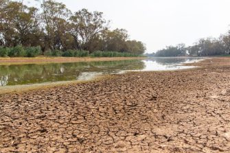 Photo of a dried up river bed in New South Wales