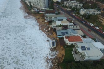 The aftermath of the 2016 'superstorm' at Collaroy Beach. 