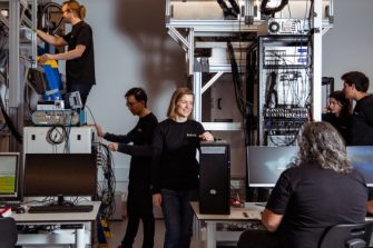New horizons: some of the researchers at Diraq, a spinout focused on the future of quantum computing, from left: Tuomo Tanttu, Kok Wai Chan, Fay Hudson, Andre Saraiva, Alexandra Dickie and Nard Dumoulin Stuyck.
