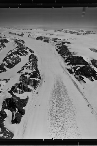 Looking up Crane Glacier December 21 1968