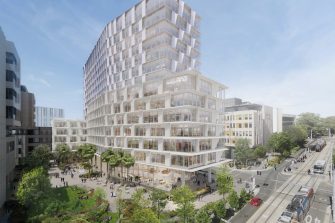 Artists impression of Health Translation Hub outside