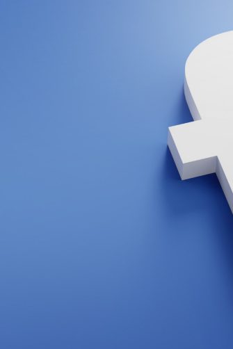 Facebook Logo Minimal Simple Design Template. Copy Space 3D