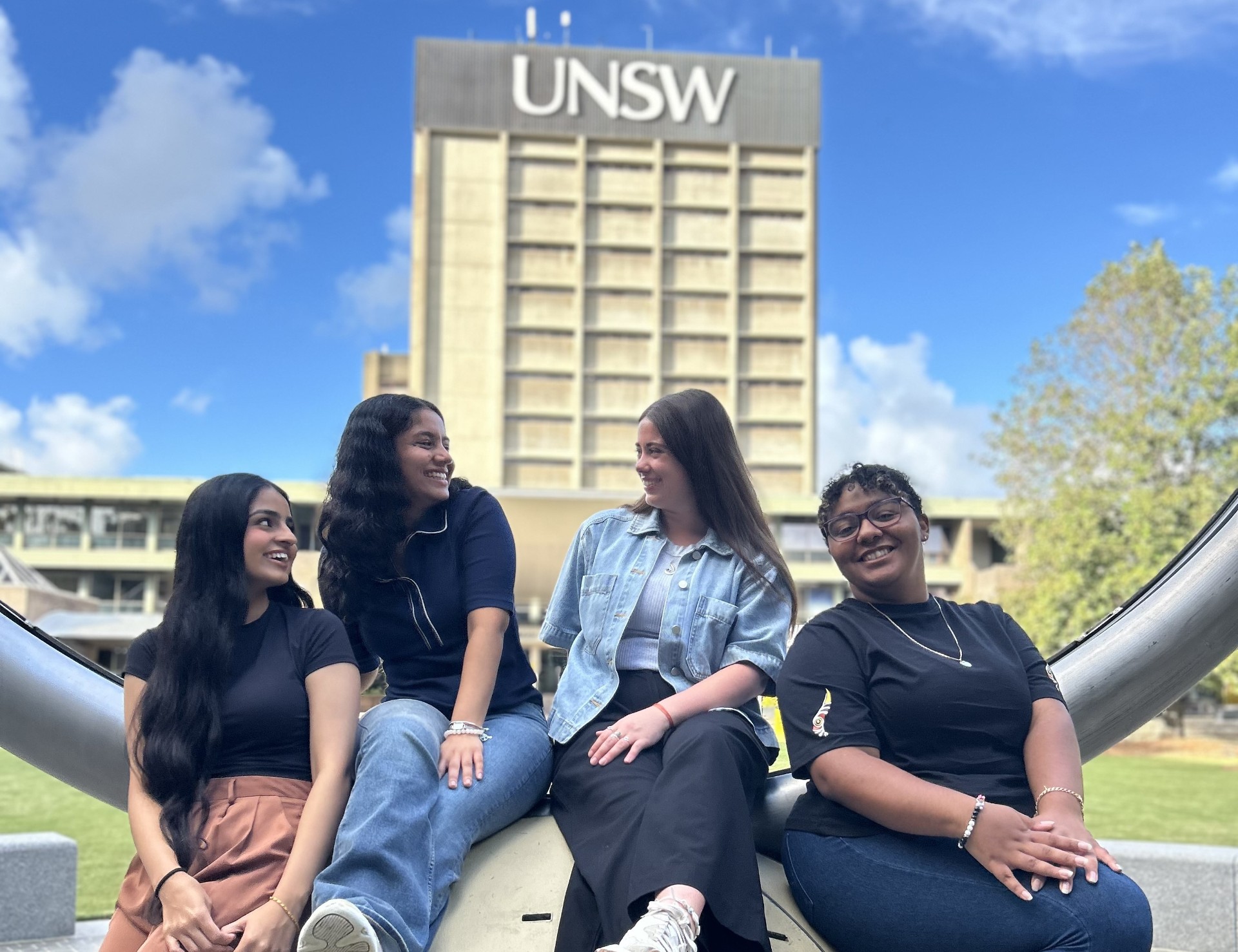 Harsheen Purewal, Rifah Tamanna, Maxience Williams and Jennifer Amponsah attended the NSW Higher Education Strategy launch at UNSW and met The Hon Steve Whan, NSW Minister for Skills, TAFE and Tertiary Education.
