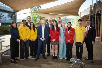 Group shot including UNSW representatives, Minister for Education, at Plumpton High School