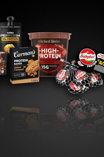 food supplements in black packaging