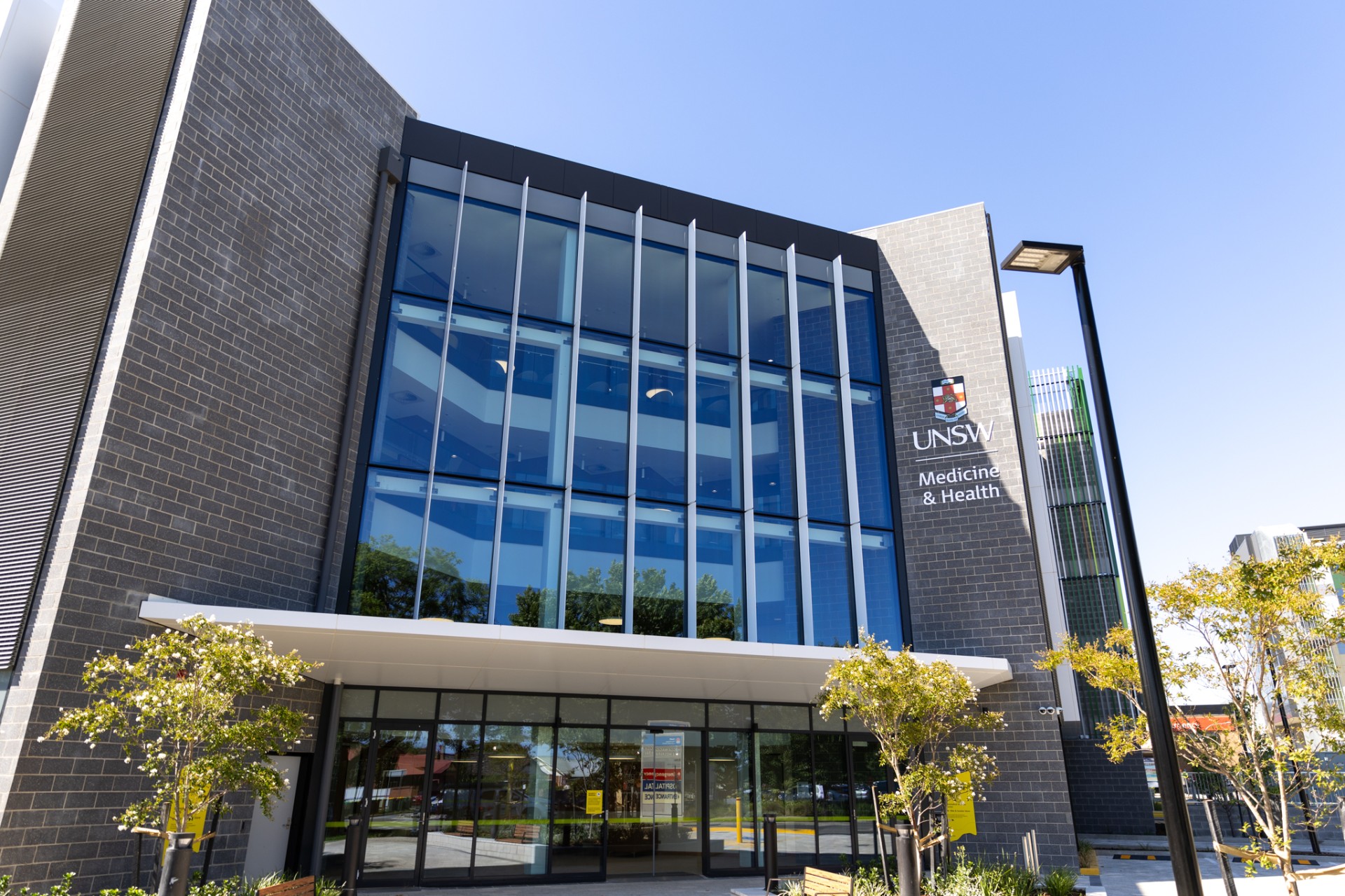 A building with UNSW branding.