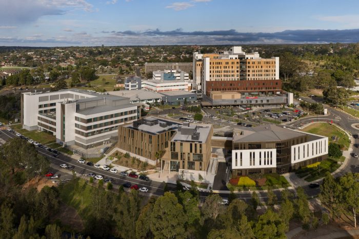 Drone shot of the Lang Walker AO Medical Research Building