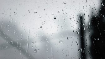 Raindrops on window