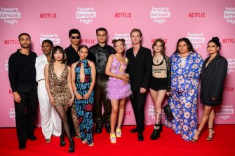 SYDNEY, AUSTRALIA - APRIL 10: Thomas Weatherall, Chika Ikogwe, Gemma Chua-Tran, James Majoos, Sherry-Lee Watson, Will McDonald, Chloe Hayden, Bryn Chapman Parish, Asher Yasbincek, Kartanya Maynard and Ayesha Madon attends the Netflix cast and crew screening of "Heartbreak High" Season 2 at Palace Cinemas Moore Park on April 10, 2024 in Sydney, Australia. (Photo by James Gourley/Getty Images for Netflix)