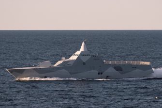 Swedish navy ship in the Baltic sea