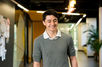 Office workers working around the office