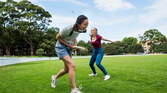 Students partcipating in sports