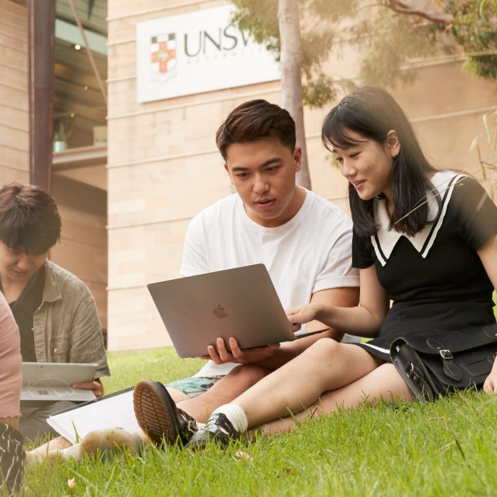 Students walking at Kensington campus