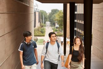 Students walking at Kensington campus
