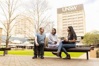 Students gathering at UNSW Sydney Kensington campus