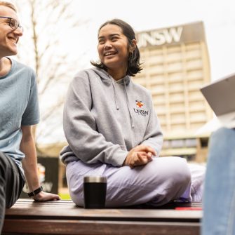Students gathering at UNSW Sydney Kensington campus
