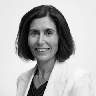 A black and white headshot of Skye Heller, an Industry Fellow at the University of New South Wales Centre for Social Impact (UNSW CSI).