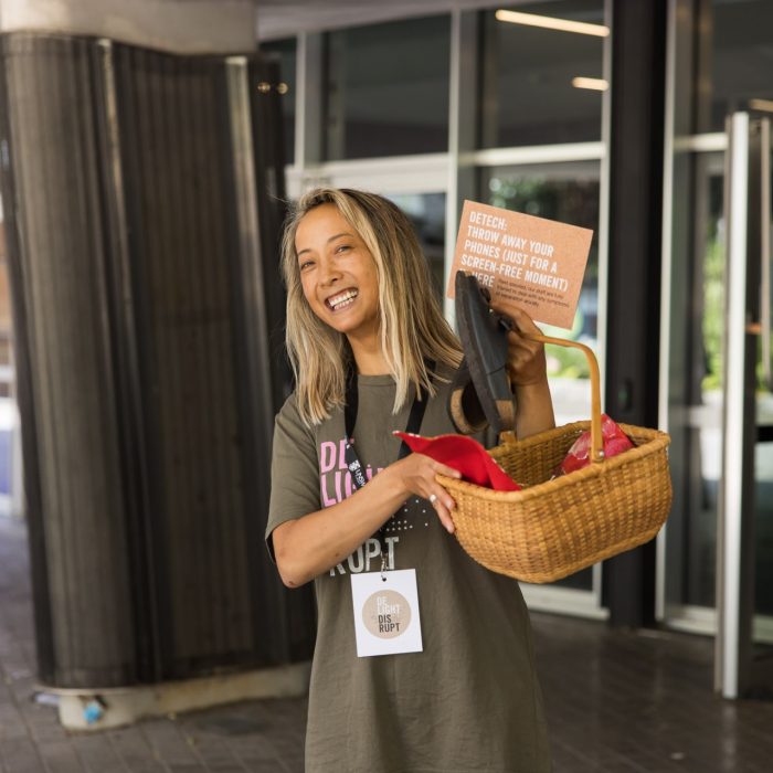 A member of the (Daily) Delight~Disrupt team at the ADA Unconvention event