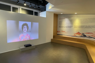 Video of Earth Day Slam Poetry competition finalist on display at the Climate Museum in Hong Kong
