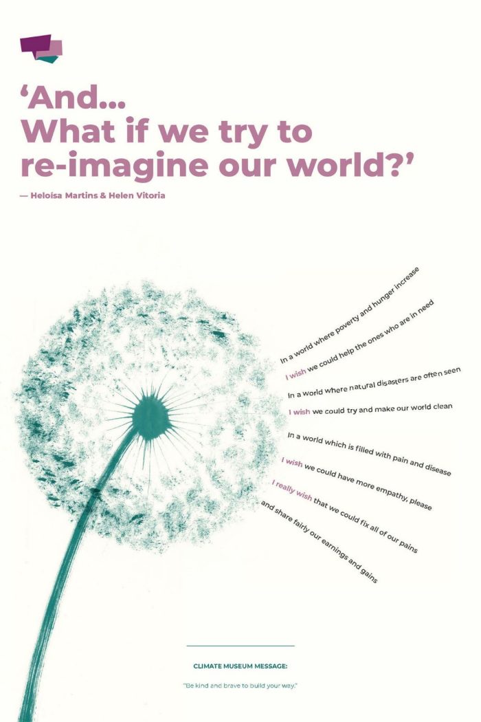 Exhibition poster of the 'And... What if we try to re-imagine our world?' slam poem