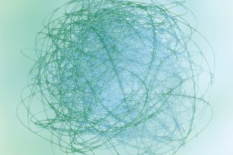 A scribble in the shape of a circle