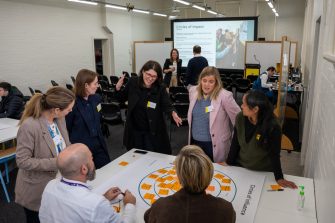 Dr Carly Vickers talking to participants during St Vincents Hospital Green Park Urban Health Hub Forum