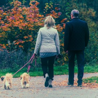 People walking their dog