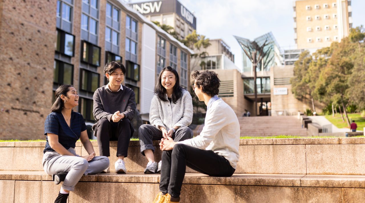 Students gathering at UNSW Sydney Kensington campus