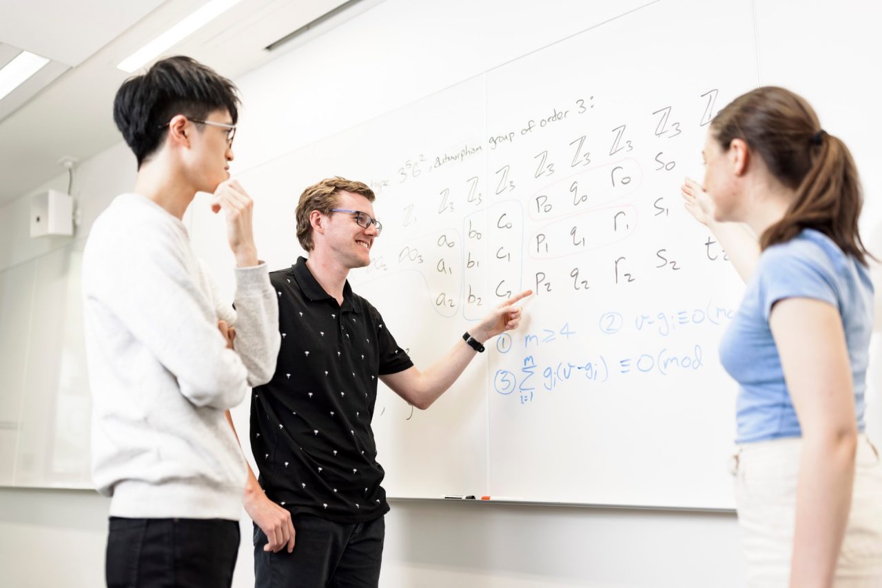 Students talking and laughing at UNSW.